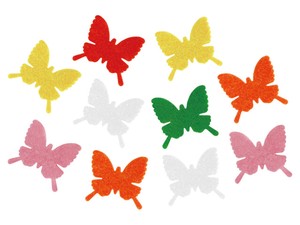 【日本製】フェルト蝶々10枚セット　春飾り【店舗装飾】