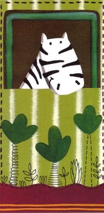 Postcard Zebras Message Card