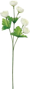 【造花】ミニラナンキュラススプレー　ホワイト　FF−3028W