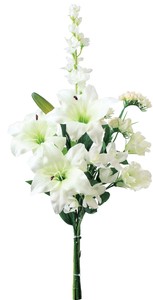 【造花】ホワイトフラワー組花L　ホワイト　FP−0954W