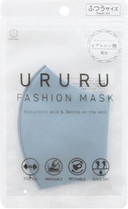 URURUファッションマスク(ヒアルロン酸配合)ふつうサイズ くすみブルー KM-453