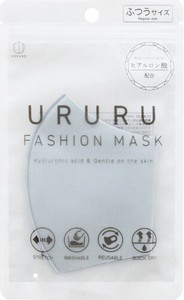 URURUファッションマスク(ヒアルロン酸配合)ふつうサイズ アイスグレー  KM-452