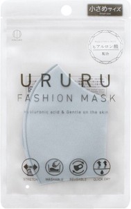 URURUファッションマスク(ヒアルロン酸配合)小さめサイズ アイスグレー KM-448