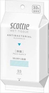 日本製紙クレシア　スコッティ ウェットティシュー除菌アルコールタイプ33枚【 ウェットティッシュ 】