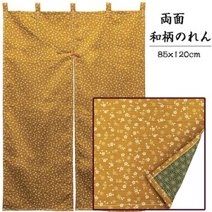 Japanese Noren Curtain Hemp Leaves Sakura 120cm Made in Japan