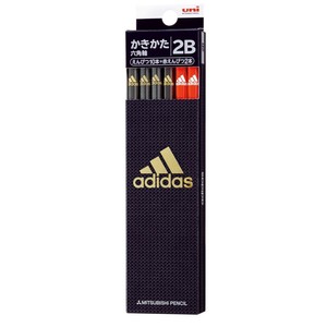【鉛筆】adidas 鉛筆12本セットかきかたえんぴつ AI 04 黒金「2022新作」