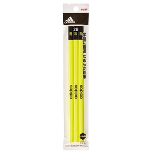 【鉛筆】adidas 六角軸えんぴつ3本セット2B uni AI 06 黄黒「2022新作」