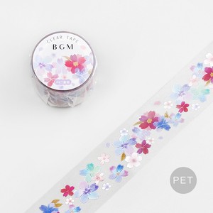 BGM Clear Tape Sakura Flower Width : 30mm Length:5m
