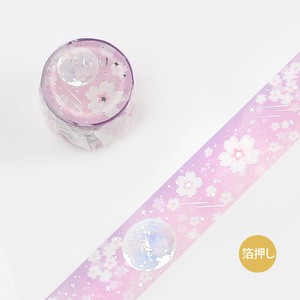 2022 New BGM Washi Tape SP Foil Stamping Sakura Full Moon Width : 30mm Length:5m