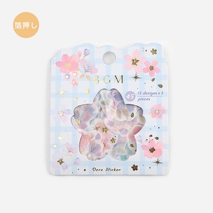 New Sticker Foil Stamping Sakura Cool Color Sakura