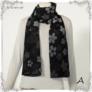 Stole Brushing Fabric Narrow Stole Floral Pattern Stole
