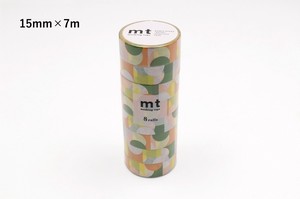 【カモ井加工紙】mt 8P はんえん・イエローグリーン  / マスキングテープ