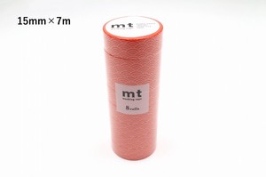【カモ井加工紙】mt 8P 青海波文・赤橙  / マスキングテープ