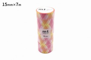 【カモ井加工紙】mt8P三角とダイヤ・ピンク  / マスキングテープ