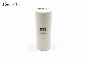 【カモ井加工紙】mt8Pストライプ・ホワイト  / マスキングテープ