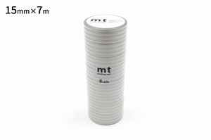 【カモ井加工紙】mt8Pボーダー・銀  / マスキングテープ