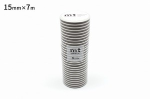 【カモ井加工紙】mt8Pボーダー・ブラック  / マスキングテープ