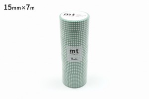 【カモ井加工紙】mt8P方眼・エメラルド  / マスキングテープ
