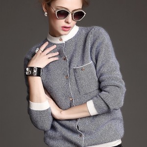 Sweater/Knitwear Long-sleeved Cardigan