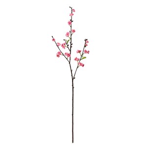 【セール品】MAGIQ　みずき桃枝　中　ダークピンク　造花　桃　ピーチブロッサム