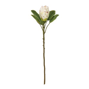 【セール品】MAGIQ　マカロンプロテア　クリームホワイト　造花　ワイルドフラワー