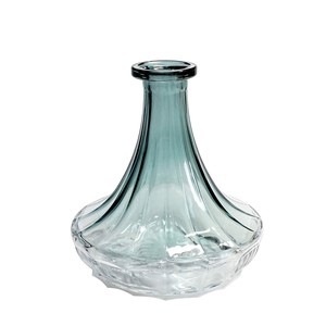 【セール品】一輪挿しガラス花器　B　（山型）　グリーン　花器　ベース　1コ　ガラス