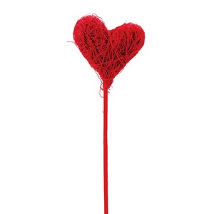 DECOLE Handicraft Material Heart Red 6-pcs set