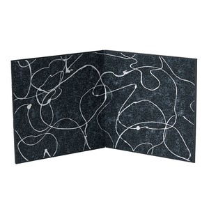 美濃和紙　屏風　黒シルバーライン　デコレーション素材