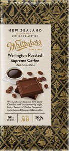 ★大人気商品★【Whittaker's/ウィッタカー】ウェリントン焙煎 コーヒーダークチョコレート「2022新作」