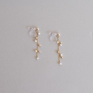 〔14kgf〕アイシクルノンホールピアス　(イヤリング) (pearl  earrings)