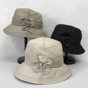 【UV対策】【春夏帽子】2022春夏婦人帽子　クロッシェ花付