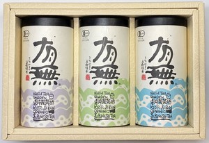 有機栽培茶　有無ギフト3本入り（煎茶・かぶせ茶・深蒸し茶）