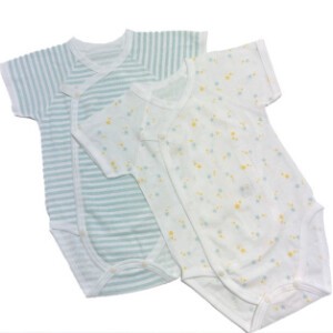 Baby Dress/Romper Flower Stars Rompers Short-Sleeve 2-pcs pack Made in Japan