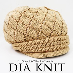 2022 S/S Hats & Cap Knitted Cap Cotton 100 Diamond Summer Knitted Ladies