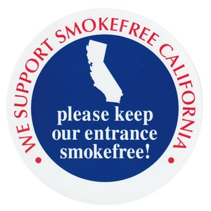 SMOKEFREE STICKER-L size【CALIFORNIA】 ステッカー アメリカン雑貨「2022新作」