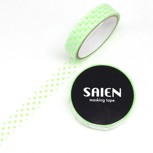Washi Tape Neon Color Series Green/Pindot