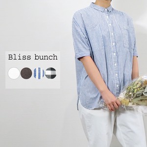 【2022春夏】 綿麻平織り(先染) ビッグポケット付きワイドシャツ