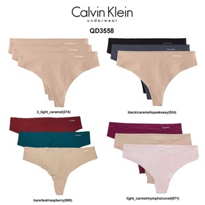 Calvin Klein(カルバンクライン)Tバック ビキニ 3枚セット レディース インナー 下着 QD3558