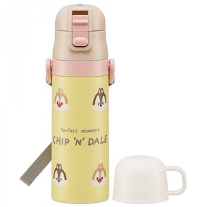 Water Bottle Skater Chip 'n Dale Compact 2-way 470ml