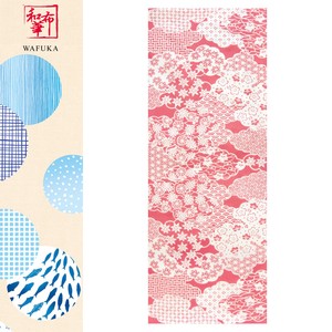 Tenugui Towel Peach Japanese Pattern Made in Japan