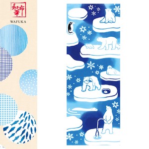 ■Made_in_JAPAN特集■【日本製】　冬模様　手ぬぐい　シロクマ