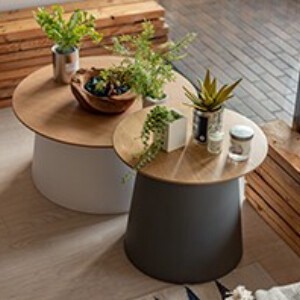 ラウンドテーブル テーブル　ローテーブル　サイドテーブル　木製天板　軽量 韓国インテリア