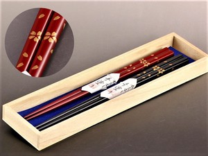 Couple Chopstick Sakura Makie Echizen Lacquerware Wooden Gift Washoku Made in Japan