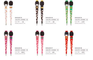 Japanese Pattern Kokeshi Tweezers