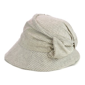 Bucket Hat Back Ribbon Stripe Ladies'