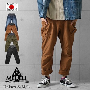 Made in Japan LL Damage Processing Denim Color Pants Tapered Pants Three-Quarter Length