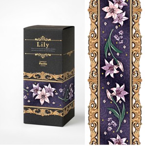 レーステープ『Lily』47mm　日本製　中抜き　美術館コラボ　手帳　デコレーション