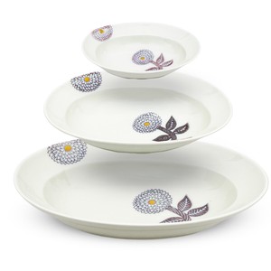 Hasami ware Divided Plate Dahlia L 3-pcs Made in Japan