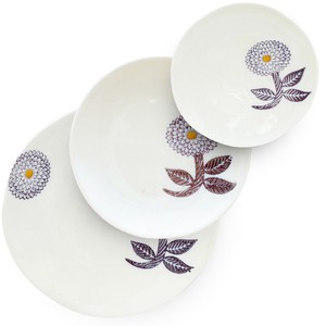 Hasami ware Divided Plate Set Dahlia L 3-pcs Made in Japan