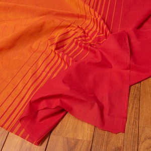 1 Selling By The Piece India Bi-Color Stripe Orange Dark Red